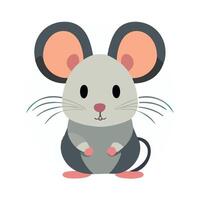 cute mouse standing - full body vector