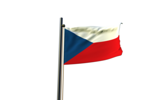 the czech flag is flying on a pole png