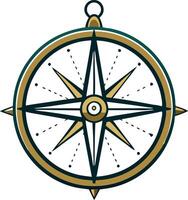 Elegant illustration of a vintage compass rose symbolizing navigation and adventure vector