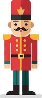 Wooden nutcracker figure vector