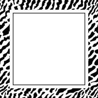 Square empty frame on white background. Black spots. White and black colors. vector