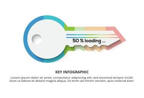Key concept for infographic with 6 steps, options, parts or processes. Business data visualization. vector