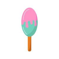 Ice cream on a stick. illustration isolated on white background vector
