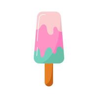 Ice cream on a stick. illustration isolated on white background vector