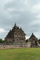 Plaosan Temple in Klaten, Central Java, Indonesia is a historical place and a popular tourist destination. Plaosan Temple is a Buddhist temple with ancient stone buildings arranged into buildings photo