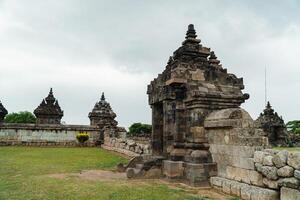Plaosan Temple in Klaten, Central Java, Indonesia is a historical place and a popular tourist destination. Plaosan Temple is a Buddhist temple with ancient stone buildings arranged into buildings photo