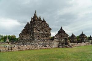 Plaosan Temple in Klaten, Central Java, Indonesia is a historical place and a popular tourist destination. Plaosan Temple is a Buddhist temple with ancient stone buildings arranged into buildings photo