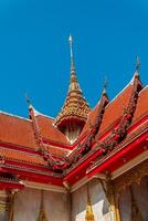 Phuket, Thailand, 2024 - The magnificent Wat Chalong Buddhist temple was built in the 19th century, apart from being a house of worship it is also a popular tourist destination in Phuket. photo