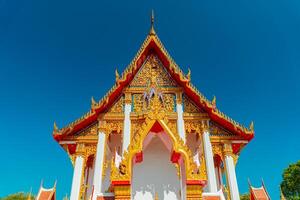 Phuket, Thailand, 2024 - The magnificent Wat Chalong Buddhist temple was built in the 19th century, apart from being a house of worship it is also a popular tourist destination in Phuket. photo