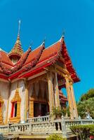 Phuket, Thailand, 2024 - The magnificent Wat Chalong Buddhist temple was built in the 19th century, apart from being a house of worship it is also a popular tourist destination in Phuket. photo