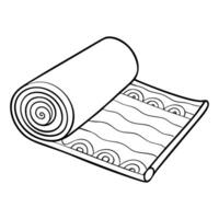 Yoga mat on a white background. vector