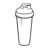 Shaker bottle on a white background. vector