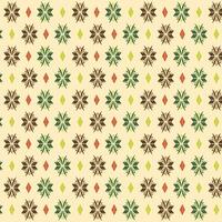 texture with retro floral pattern with geometric leaves in autumn colors vector