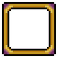 Blank picture frame in pixel art style vector