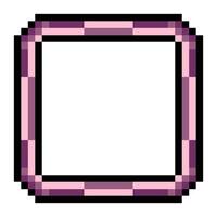 Blank picture frame in pixel art style vector