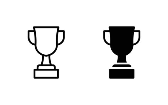 Trophy icon set illustration. for web, ui, and mobile apps vector