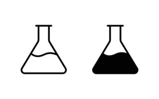 Test tube icon set illustration for web, ui, and mobile apps vector