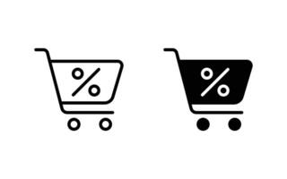 descuento icono conjunto ilustración para web, ui, y móvil aplicaciones vector
