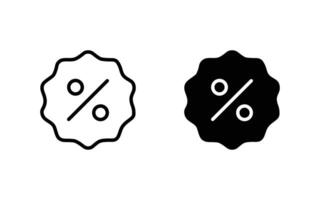 descuento icono conjunto ilustración para web, ui, y móvil aplicaciones vector