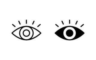 Eye icon set for web and mobile apps vector