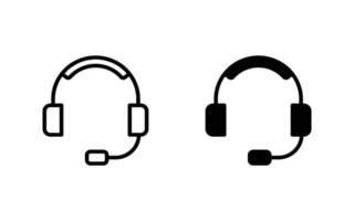 Headphone icon set illustration for web, ui, and mobile apps vector