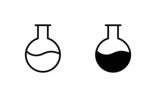 Test tube icon set illustration for web, ui, and mobile apps vector