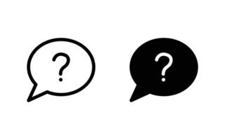 Question icon set for web, ui, and mobile apps vector
