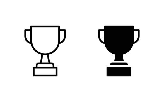 Trophy icon set illustration. for web, ui, and mobile apps vector