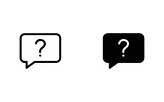Question icon set for web, ui, and mobile apps vector