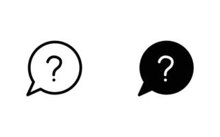Question icon set for web, ui, and mobile apps vector
