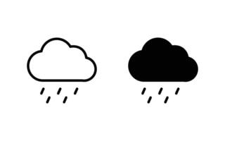 Weather icon set illustration for web, ui, and mobile apps vector