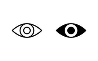 Eye icon set for web and mobile apps vector