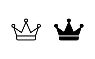 Crown icon set illustration for web, ui, and mobile apps vector