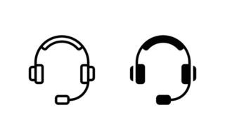 Headphone icon set illustration for web, ui, and mobile apps vector