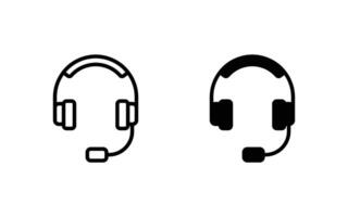 Headphone icon set illustration for web, ui, and mobile apps vector