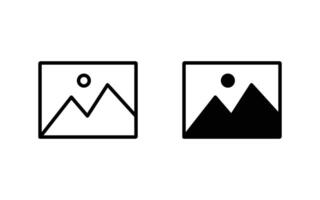 Picture icon set. image icon for web and mobile apps vector
