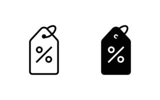 descuento icono conjunto ilustración para web, ui, y móvil aplicaciones vector