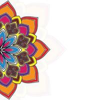 Abstract decorative colorful mandala on white background vector