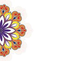 Modern colorful mandala design on white background vector