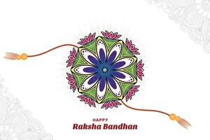 Decorative colorful happy raksha bandhan card design vector