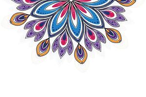 Abstract decorative colorful mandala on white background vector