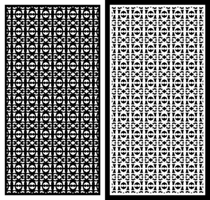 laser cutting motifs for partitions, fences and facades