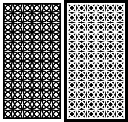 laser cutting motifs for partitions, fences and facades