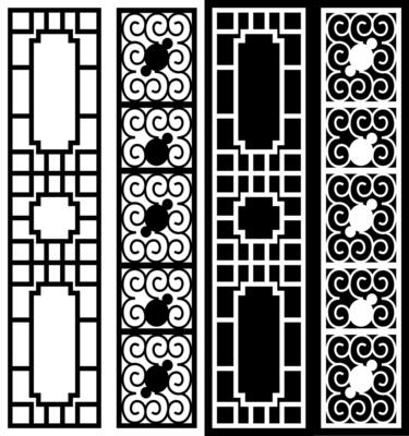 laser cutting motifs for partitions, fences and facades