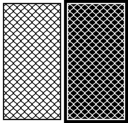 laser cutting motifs for partitions, fences and facades