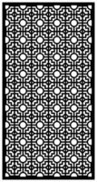 Abstract square and round motif in black and white vector