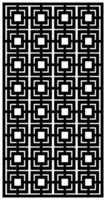 Black and white abstract square motif vector