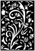 abstract leaf laser cutting motif vector