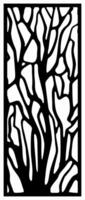 laser cutting abstract leaf bone motif vector