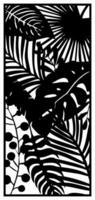 abstract leaf laser cutting motif vector